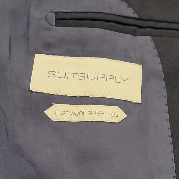 40R Men's SUITSUPPLY Wool Lazio Blazer Slim Fit Vitale Barberis Blue Sport Coat